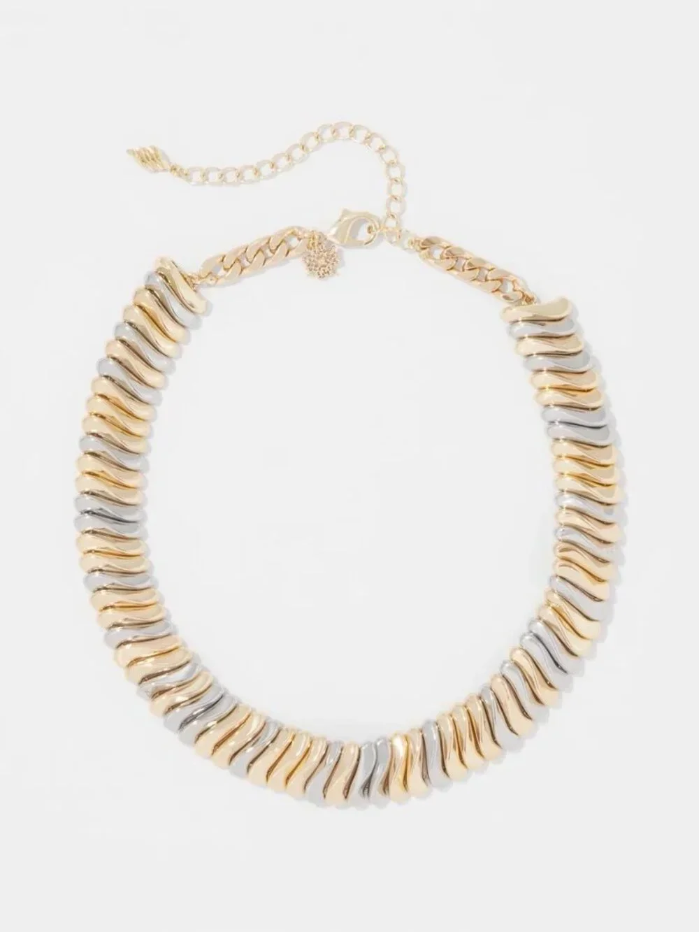 WHBM GOLD W SILVER SHORT NECKLACE